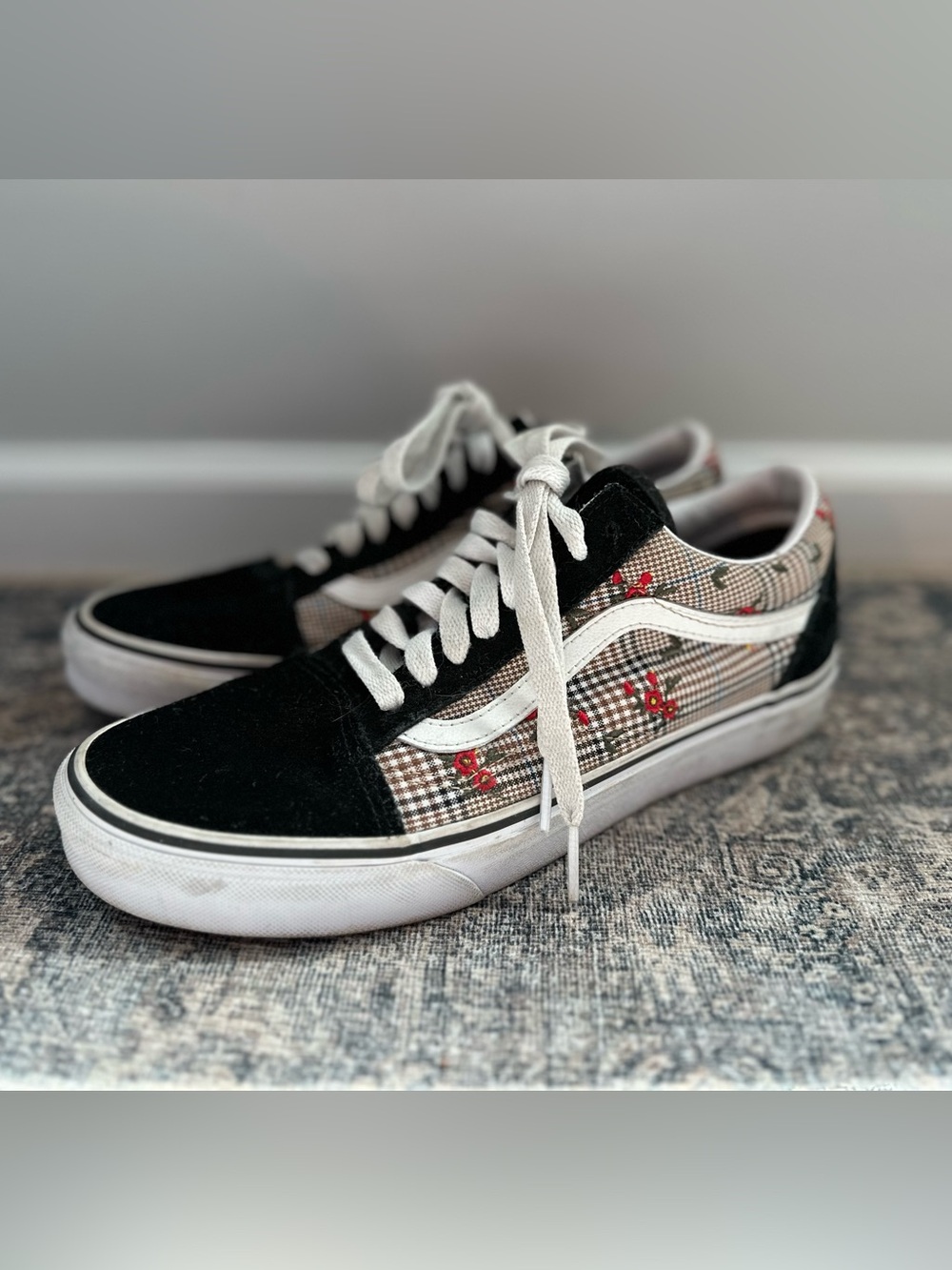 Vans Old Skool Glen Plaid Floral sneakers